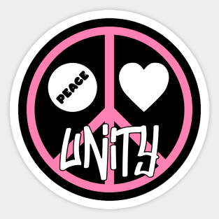 Peace Love Unity Sticker